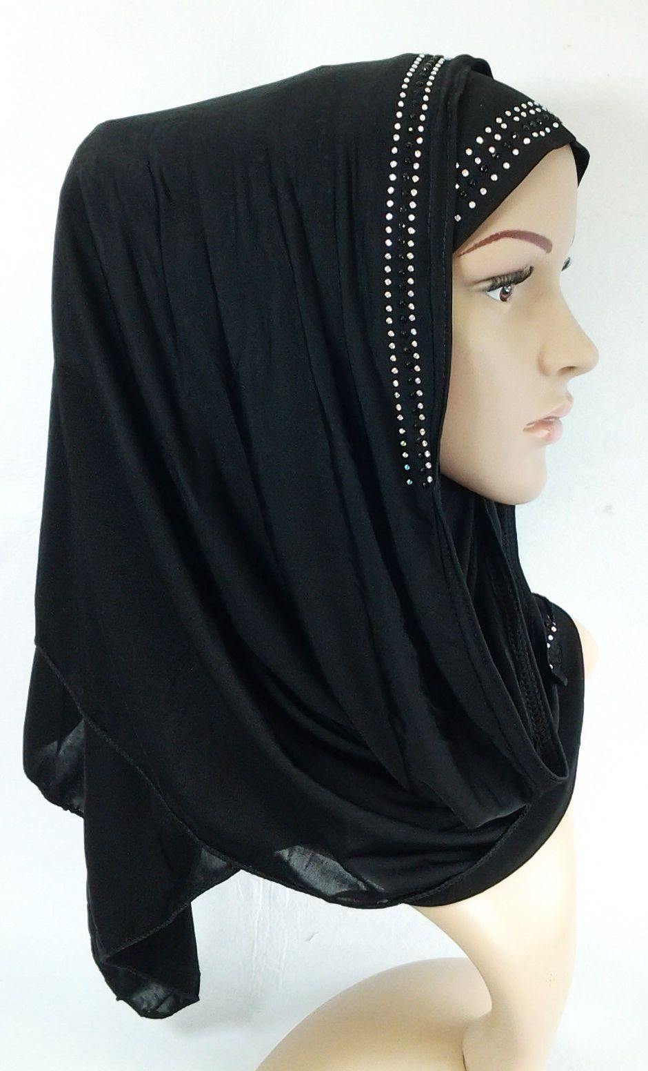 Slip On Instant Amira Style VISCOSE on-the-go Hijab Scarf ASZ0104 - Arabian Shopping Zone