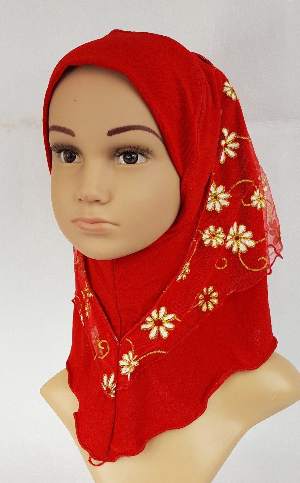 NEW Crystal Hemp Toddler Children Kids Hijab Islamic Scarf Shawls 2-8T - Arabian Shopping Zone