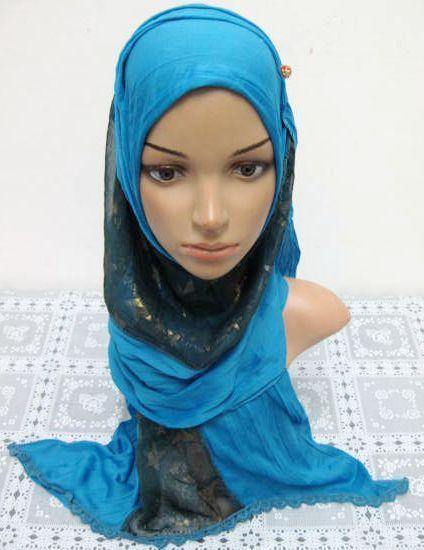 Wavy Women's Muslim Scarves Shawl Wrap Hijab - Arabian Shopping Zone