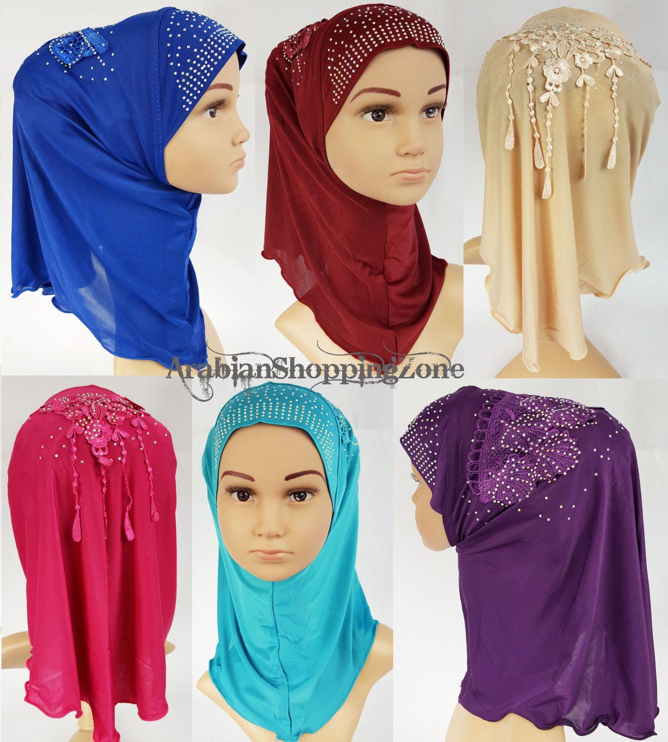 Ice Silk Toddler Kids Children Hijab Islamic Scarf Shawls -0913 - Arabian Shopping Zone