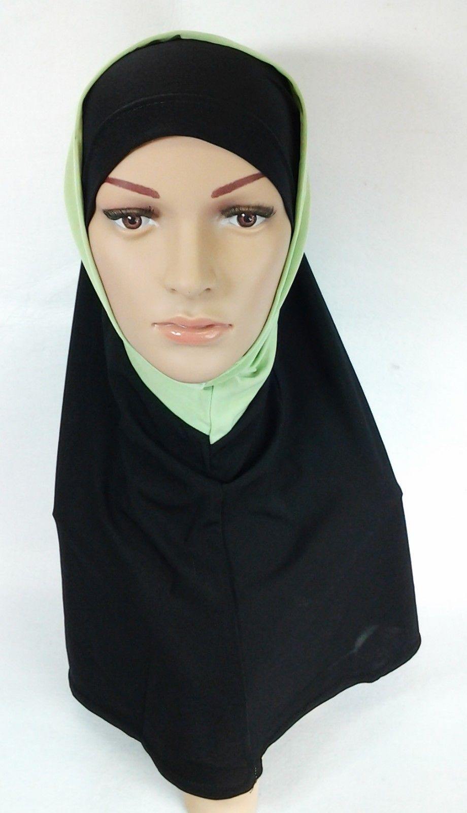 New Crystal Linen Amira Muslim Hijab 2-color-Pattern Scarf Islamic Headwear - Arabian Shopping Zone