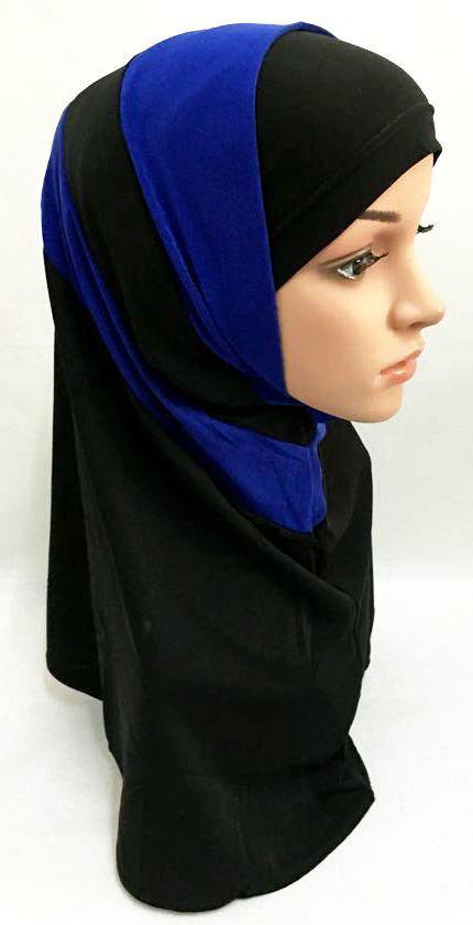 Crystal Linen Amira Muslim Hijab 2-color-Pattern Scarf - Arabian Shopping Zone