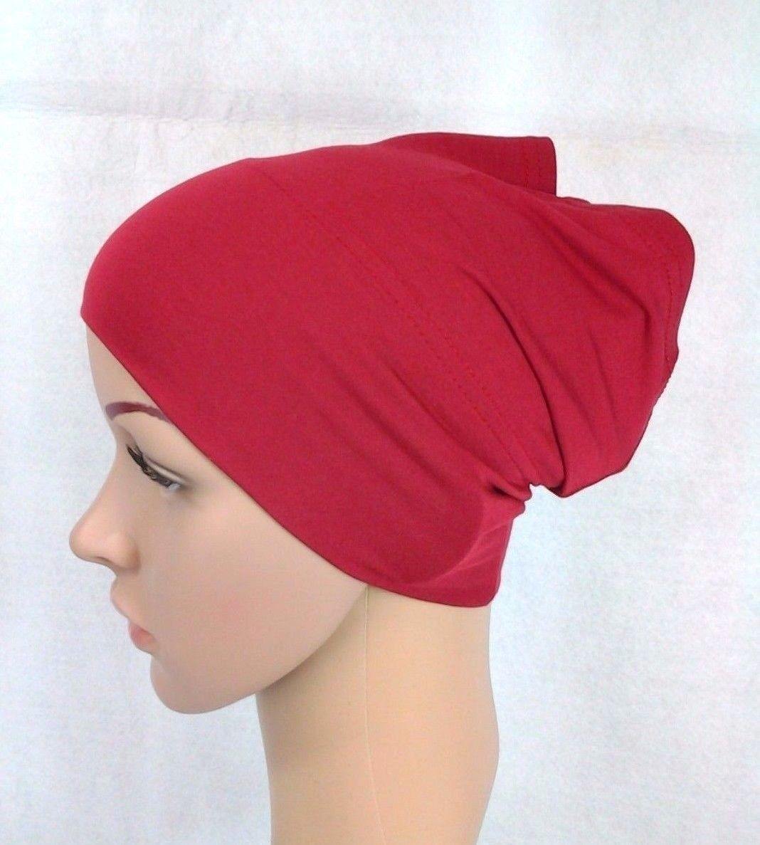 Cotton UnderHijab Scarf Shawl Slip on Bonnet Hijab Tube Hair Loss (12 colors) - Arabian Shopping Zone