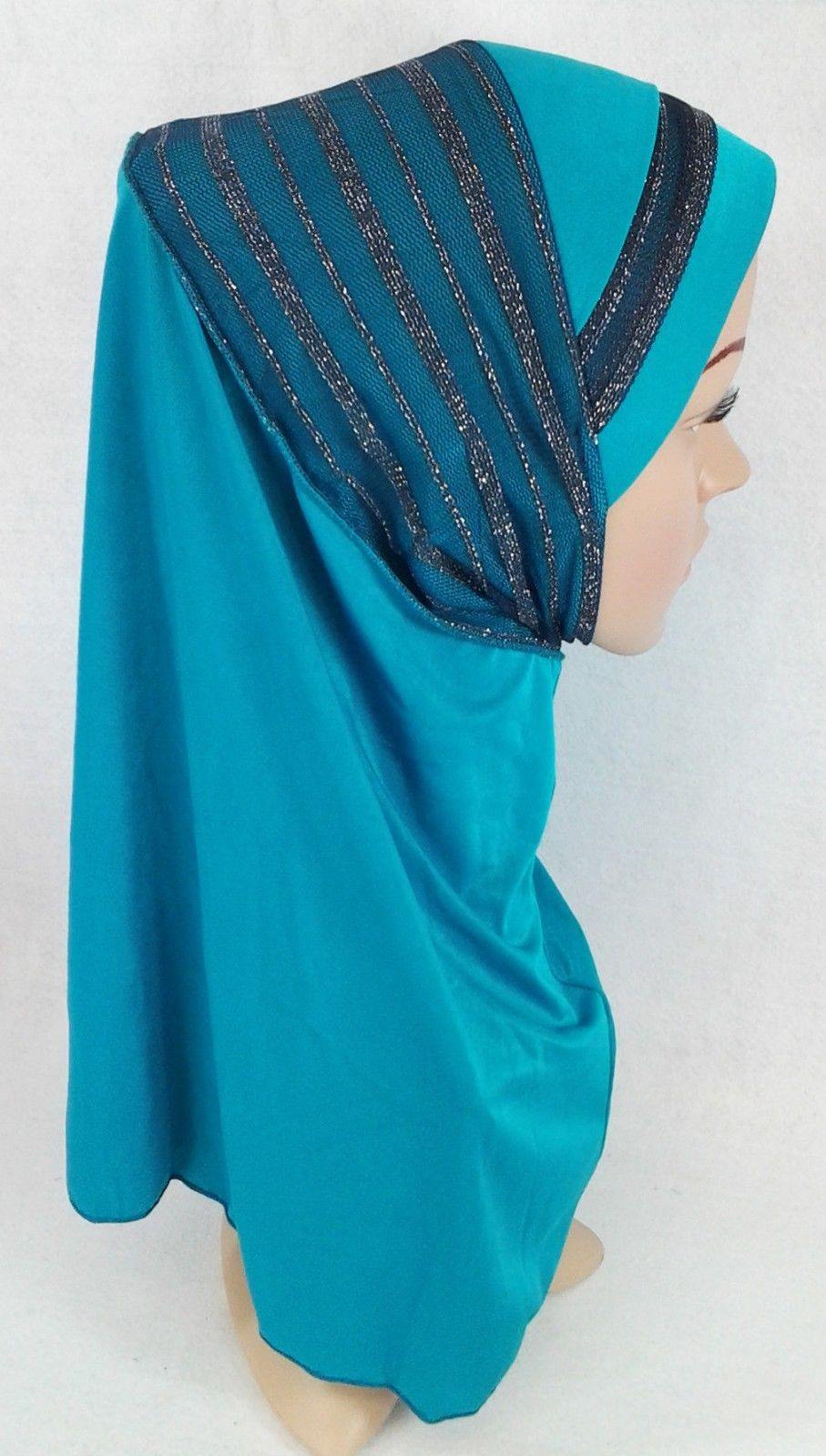 High Quality Viscose Lycra Lace Muslim Hijab Islamic Scarf Shawls Slip-on - Arabian Shopping Zone