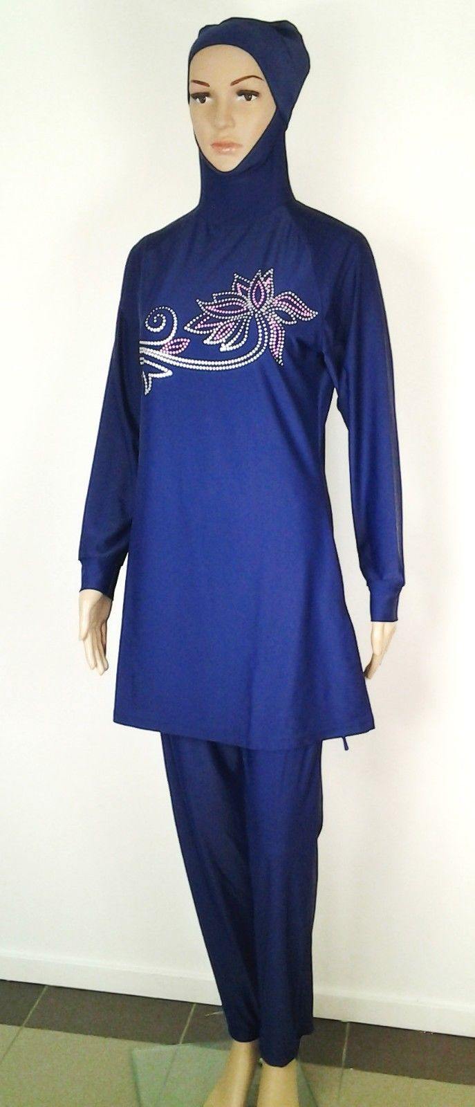 NEW Muslim Islamic Full Cover Swimwear Beach Wear Costumes S-3XL - Arabian Shopping Zone