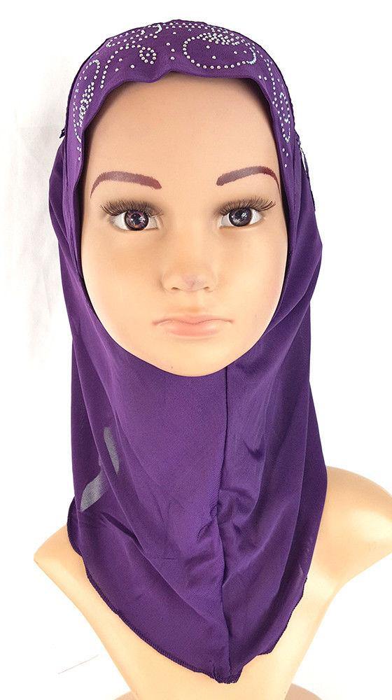 NEW Ice Silk Toddler Kids Children Hijab Islamic Scarf Shawls 2-8T - Arabian Shopping Zone