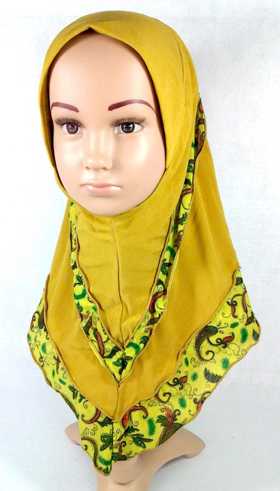 Crystal Hemp Kids Toddler Children Islamic Hijab Islamic Scarf Shawls -0102 - Arabian Shopping Zone