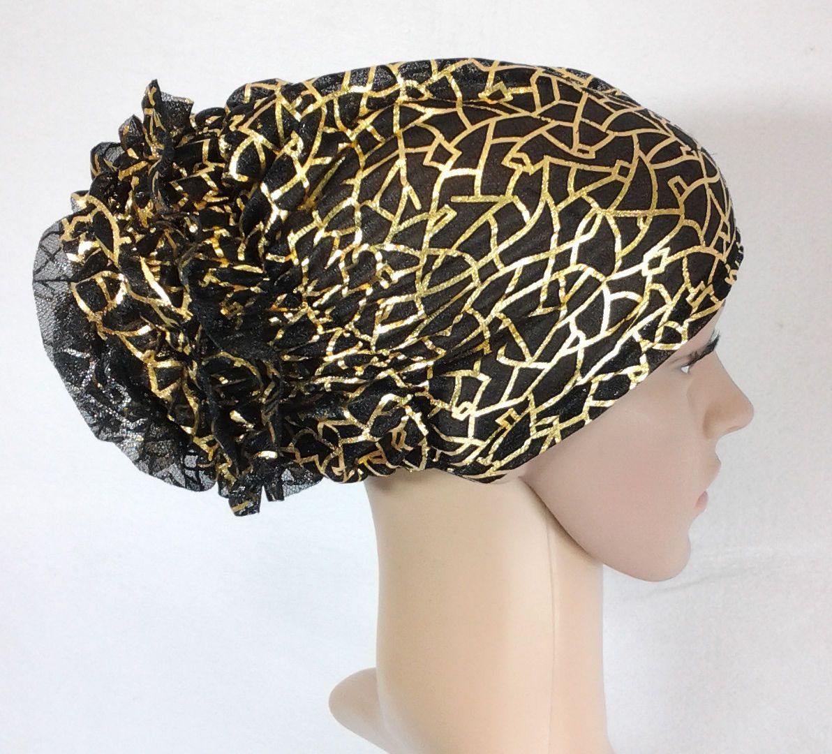 Gauze Gilt-Print UnderHijab Muslim Inner Hijab Caps Hair loss Underscarf - Arabian Shopping Zone