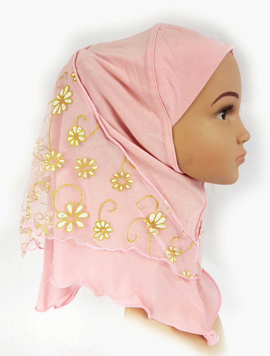 NEW Crystal Hemp Toddler Children Kids Hijab Islamic Scarf Shawls 2-8T - Arabian Shopping Zone