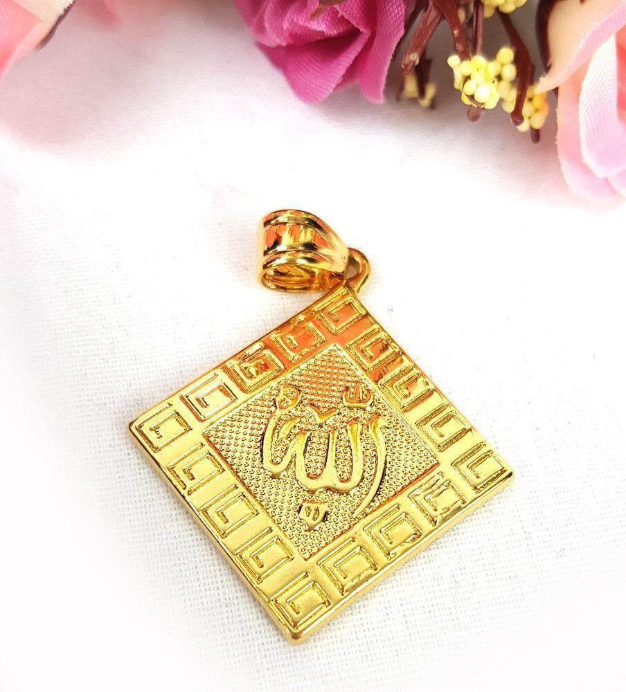 24k Gold Plated Muslim Pendant Copper Necklace - Islamic Shop