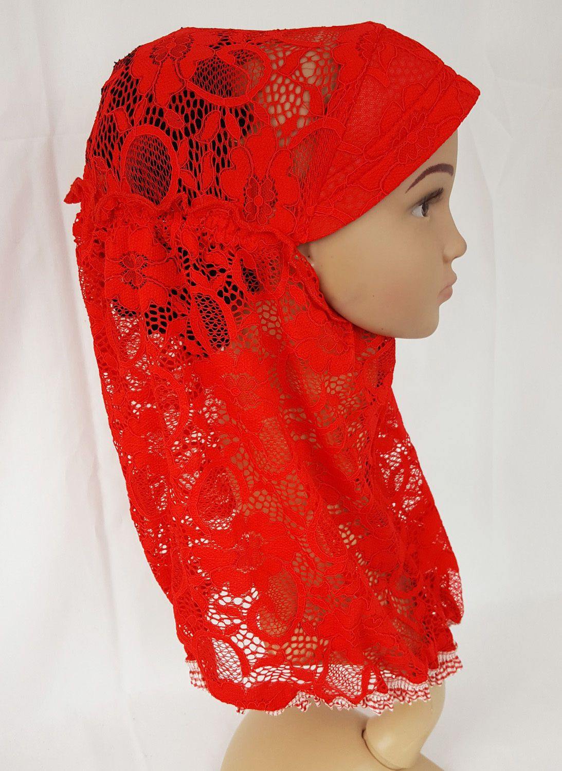 NEW Lace/NetYarn Toddler Kids Children Hijab Islamic Scarf Shawls 2-8T - Arabian Shopping Zone