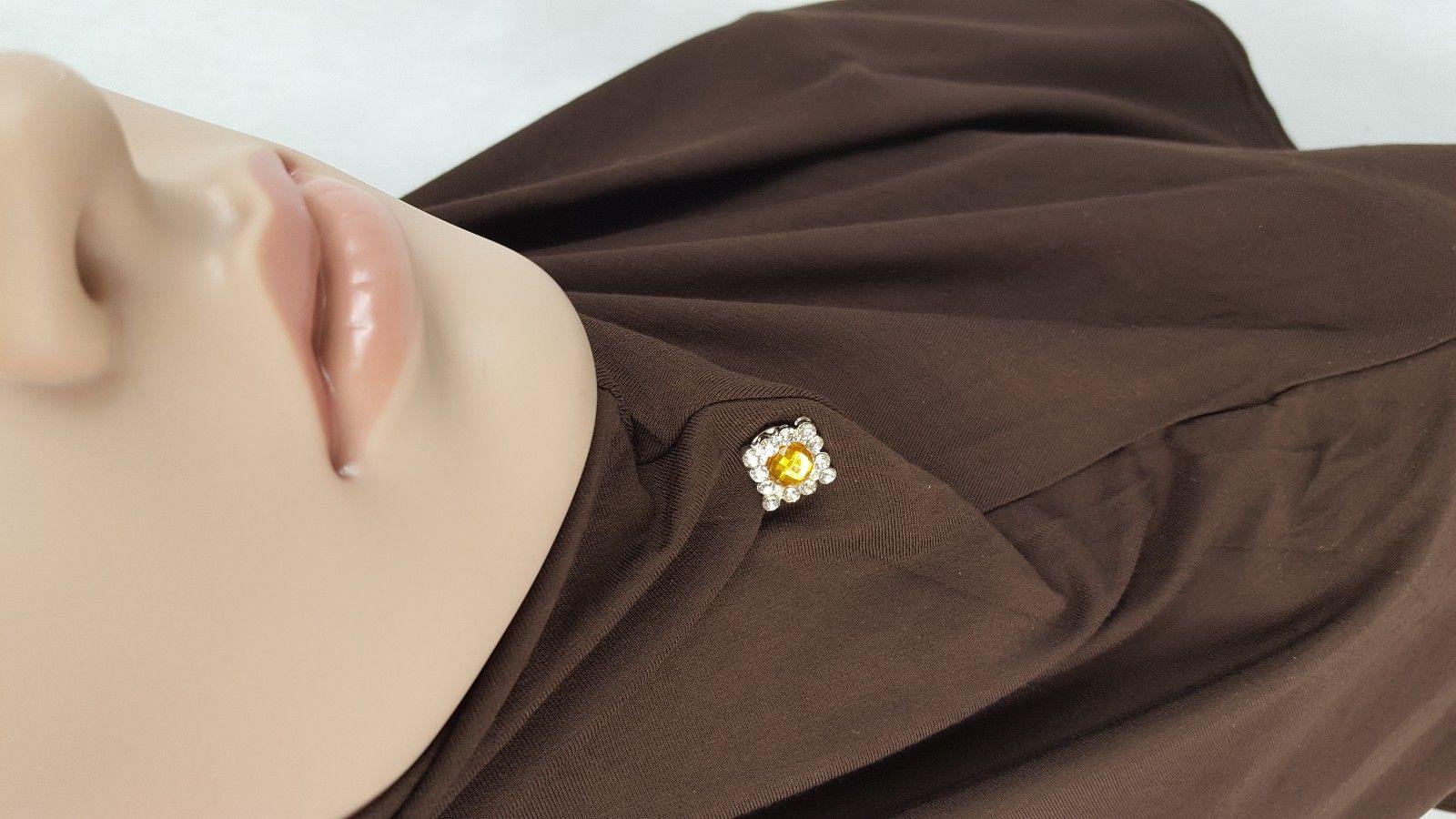 MAGNETIC headscarf abaya shawl scarf PINLESS BROOCH HIJAB PIN Rhinestone - Arabian Shopping Zone