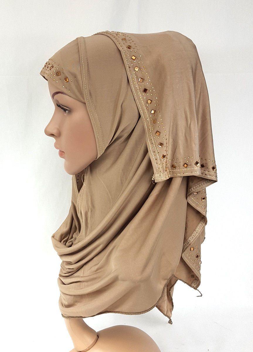 Slip On Instant Amira Style VISCOSE on-the-go Hijab Scarf ASZ0104 - Arabian Shopping Zone