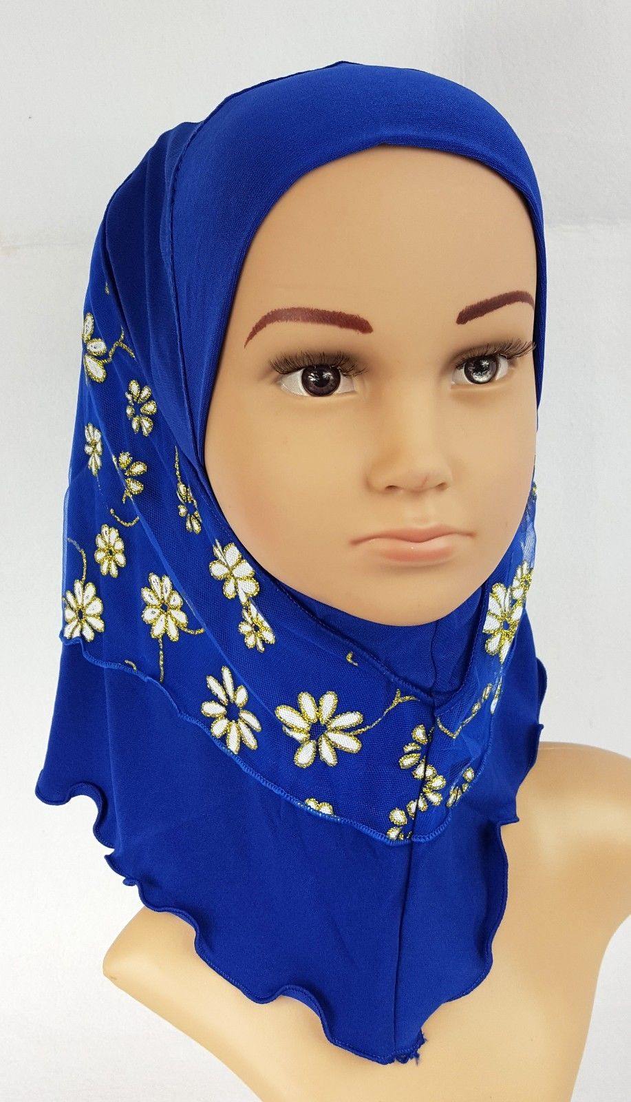 Crystal Hemp Toddler Children Kids Hijab Islamic Scarf Shawls -7270 - Arabian Shopping Zone