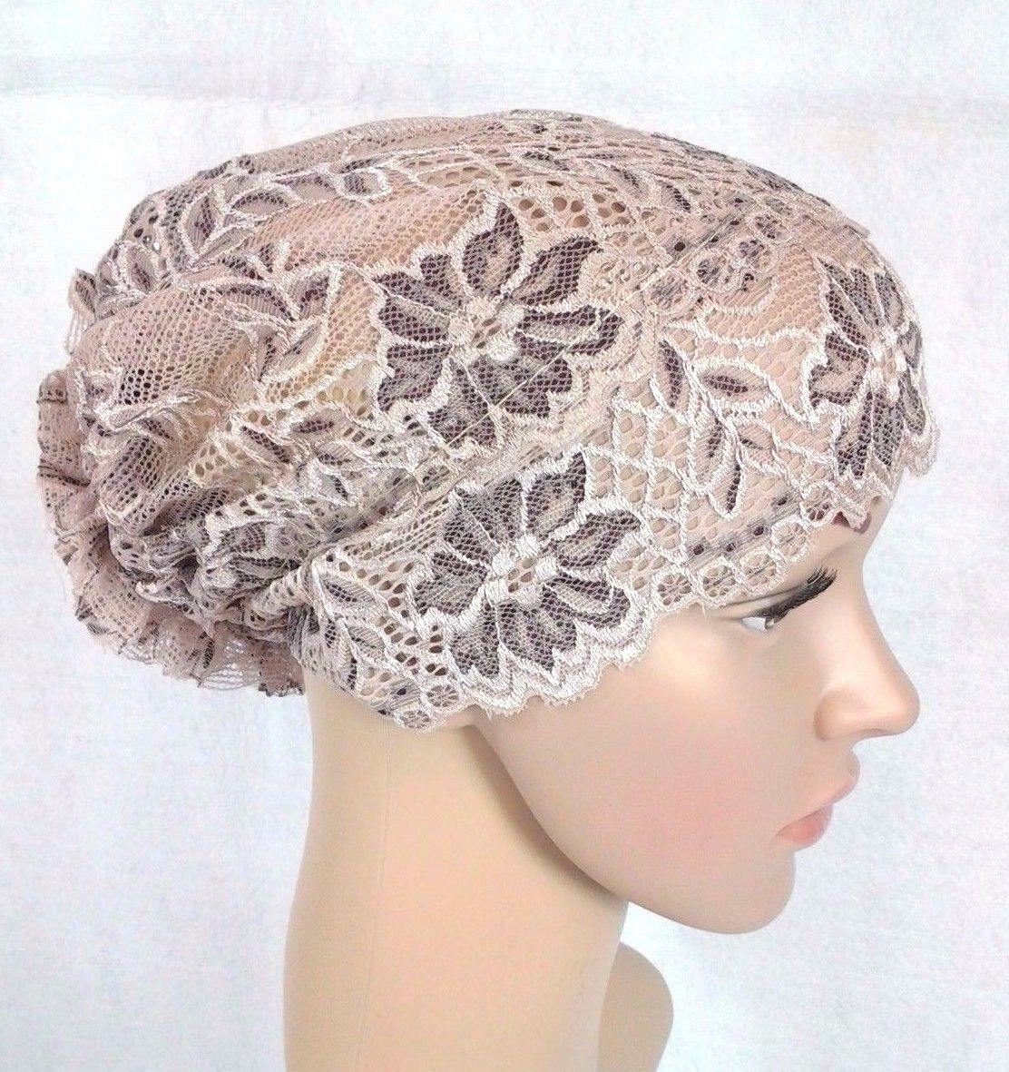 Full Lace Muslim Inner Hijab Caps Flower-Back Islamic Underscarf Hats - Arabian Shopping Zone