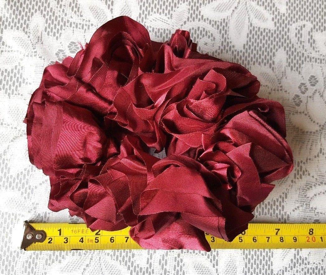 Khaleeji Volumizer Shiny Scrunchie Large Maxi Flower Hair Tie Bun Scarf - Arabian Shopping Zone