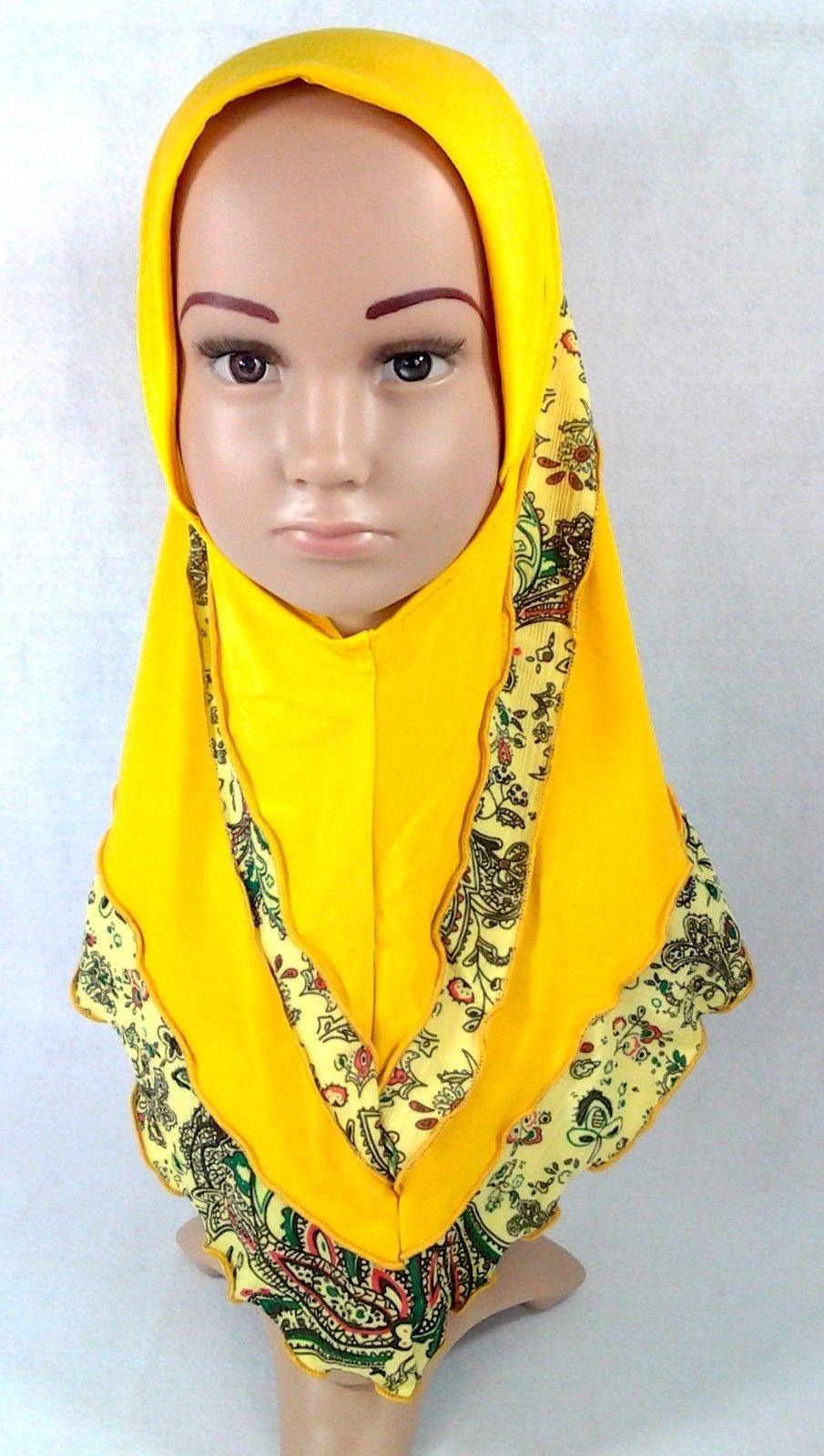 NEW Crystal Hemp Kids Toddler Children Islamic Hijab Islamic Scarf Shawls 3-8T - Arabian Shopping Zone