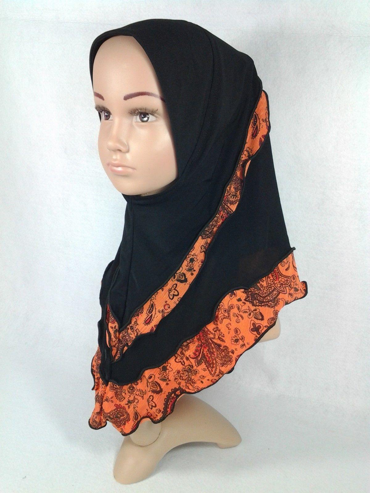 NEW Crystal Hemp Kids Toddler Children Islamic Hijab Islamic Scarf Shawls 3-8T - Arabian Shopping Zone