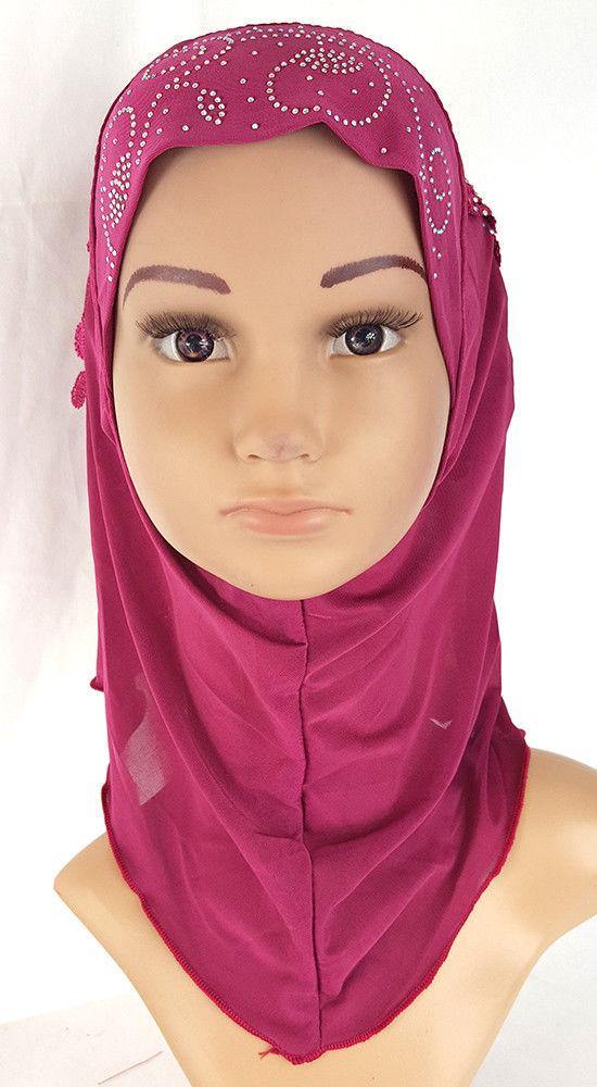 Ice Silk Toddler Kids Children Hijab Islamic Scarf Shawls -0863 - Arabian Shopping Zone