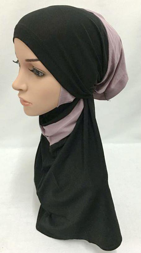 Crystal Linen Amira Muslim Hijab 2-color-Pattern Scarf - Arabian Shopping Zone