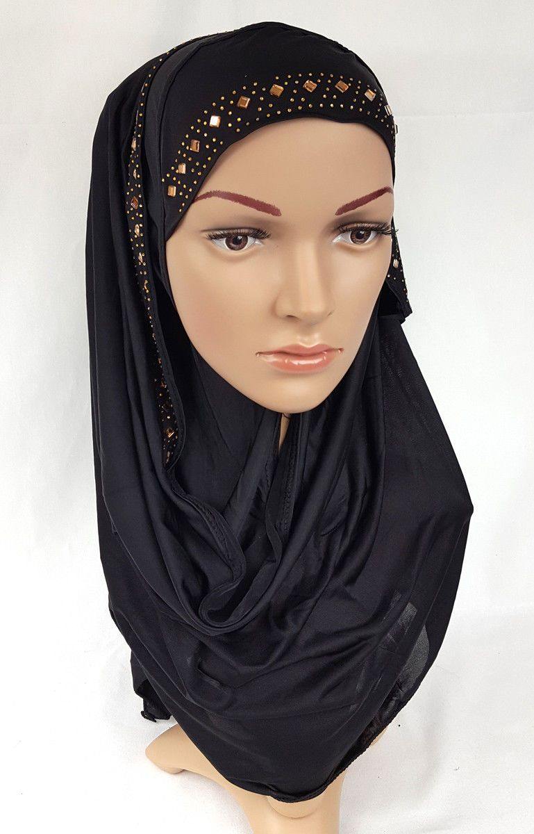 Slip On Instant Amira Style VISCOSE on-the-go Hijab Scarf ASZ0104 - Arabian Shopping Zone