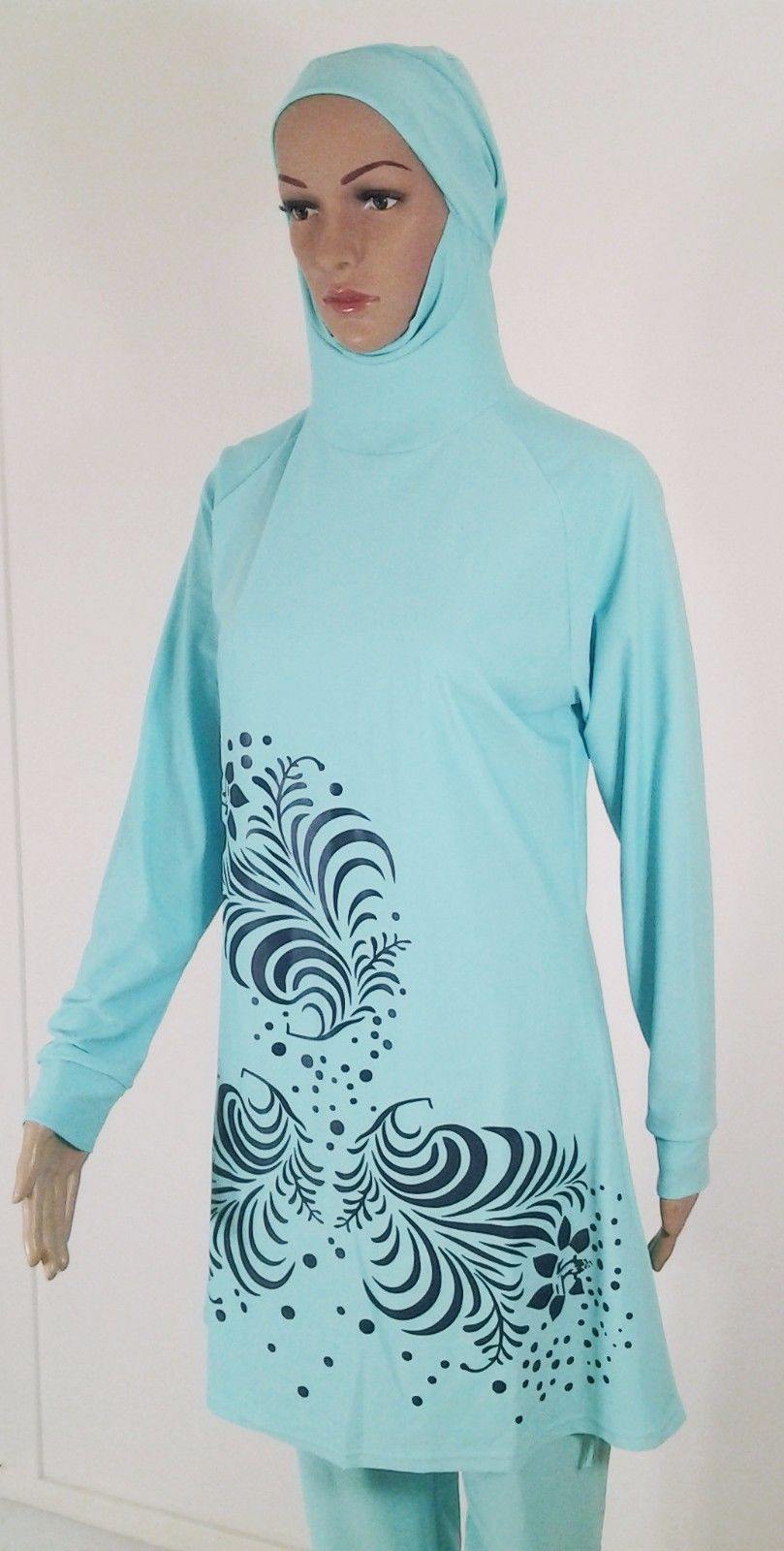 NEW Muslim Islamic Full Cover Swimwear Beach Wear Costumes S-3XL - Arabian Shopping Zone