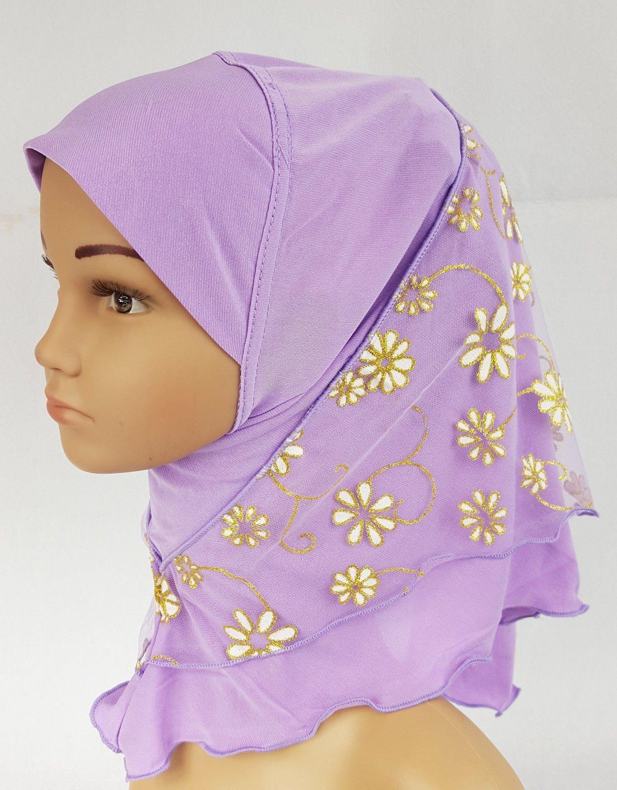 NEW Crystal Hemp Toddler Children Kids Hijab Islamic Scarf Shawls 2-8T - Arabian Shopping Zone