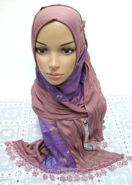 Wavy Women's Muslim Scarves Shawl Wrap Hijab - Arabian Shopping Zone