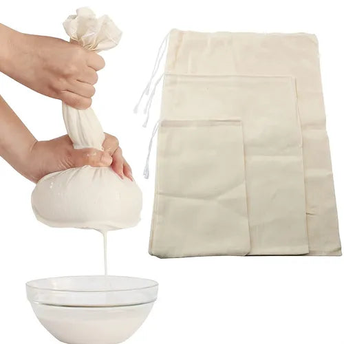 1pc, Reusable Cheese Cloth Cheese Bag For Straining Nut Milk Bag Cold Brew Bag Tea Yogurt Coffee Filter Bag