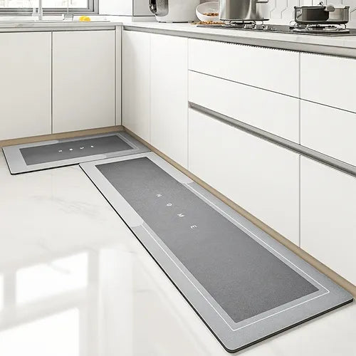 1pc Soft Diatom Mud Kitchen Floor Mat, Non-slip Oilproof Waterproof Floor Mat, Kitchen Mat, Dirt-resistant Floor Mat, Household Washable Kitchen Door Mat, Bathroom Door Mat, Bathroom Floor Mat, Bathroom Water-absorbing Floor Mat