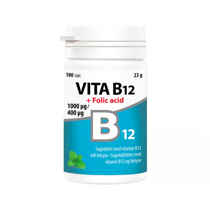 Vita B12 + Folic Acid 1000 ug/400 ug 100 tablets