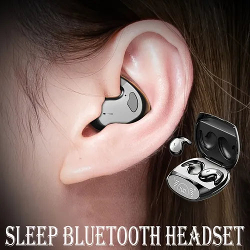 Sleep Ultra-Long Standby Wireless BT Headset Ultra-thin On-ear Sports Bass Mini Invisible For Android Apple Universal