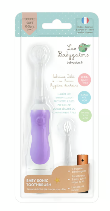 Les Babygators Electric toothbrush 0-5 Purple 1 pc