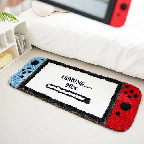 1pc Game Console Print Carpet, Modern Bedroom Rug Floor Mat Washable Funny Gamer Mat, For Home Living Room Decor Gaming