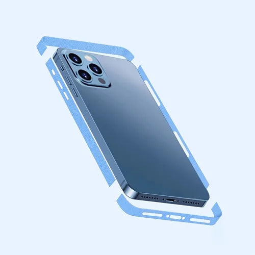 1PC Blue Matte Frame Protector Scratch-proof Border Film For iPhone 14 Plus 13 Pro Max Mini