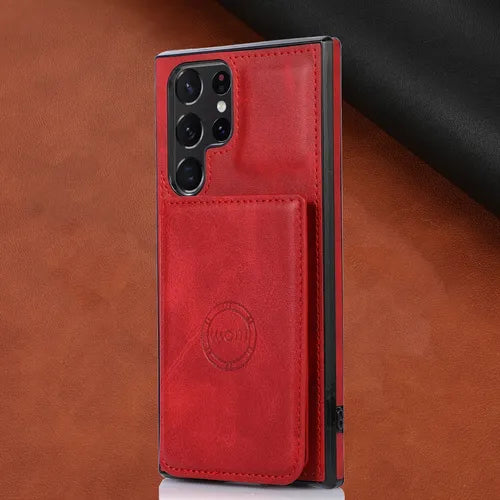 Red Magnetic  Leather Mobile Phone Protective Case For Samsung Galaxy A52/A52s5G, Galaxy A32 5G, Galaxy S22 Ultra, Galaxy A51 5G, Galaxy A22 5G ,Galaxy S21, Galaxy S20 FE, Galaxy A72, Galaxy A21s, Galaxy S21 Ultra ,Galaxy S22, Galaxy S21 Plus