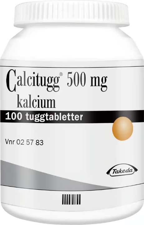 Calcitugg 500 mg Calcium 100 chewable tablets