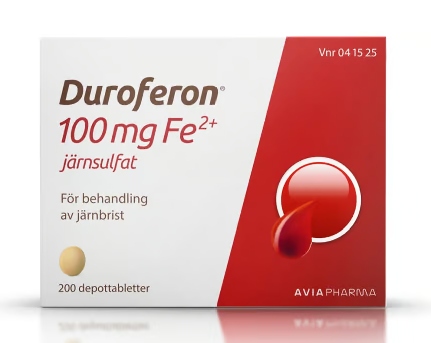 Duroferon 100mg Fe2+ Iron sulfate 200 prolonged-release tablets