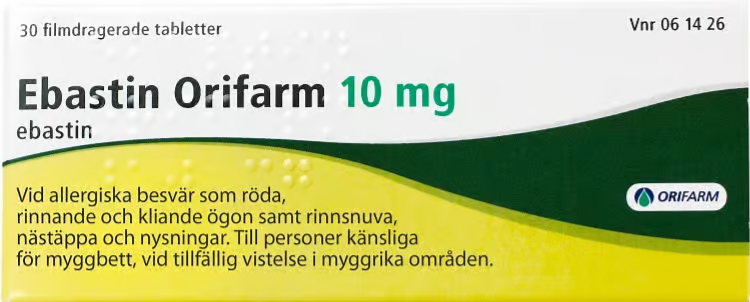 Ebastine Orifarm 10 mg Ebastine 30 tablets