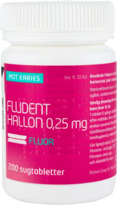 Fludent Raspberry 0.25 mg 200 lozenges