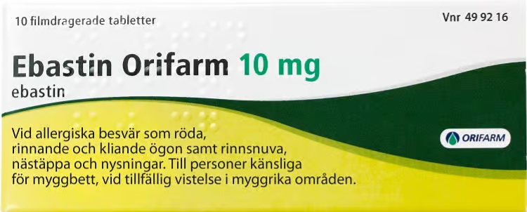 Ebastine Orifarm 10 mg Ebastine 10 tablets