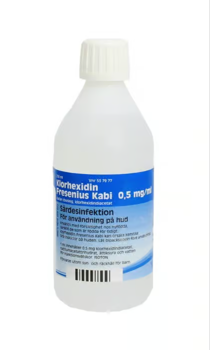 Chlorhexidine Fresenius Kabi, cutaneous solution 0.5 mg/ml, 250