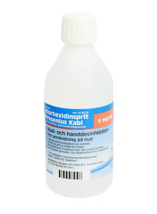 Chlorhexidine alcohol cutaneous solution 5 mg/ml, 250 ml