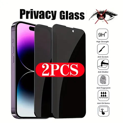 2PCS Protective Film Phone Privacy Screen Protector Smartphone Tempered Glass For Apple IPhone 11 Pro/12/13/14 Plus/X/XR/XS MAX