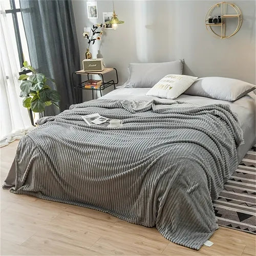 1pc Blanket Imitation Rabbit Fur Bed Blanket, Warm Cozy Soft Throw Blanket For Couch Bed Sofa