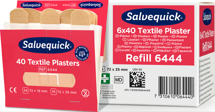 Salvequick Textile plasters Refill 6 x 40 plasters