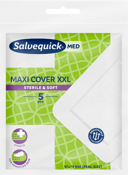 Salvequick Plaster with maxi cover XXL 5 pcs