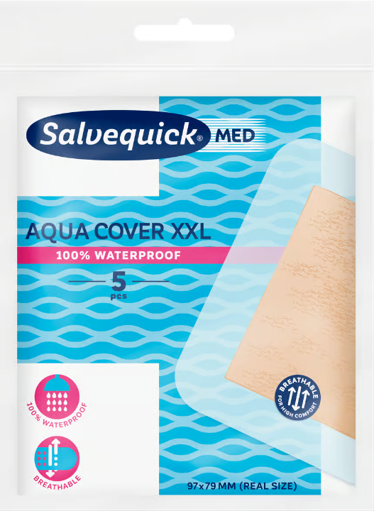 Salvequick Plaster with aqua cover XXL 5 pcs