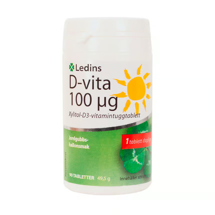 Ledin's vitamin D 100µg 90 chewable tablets