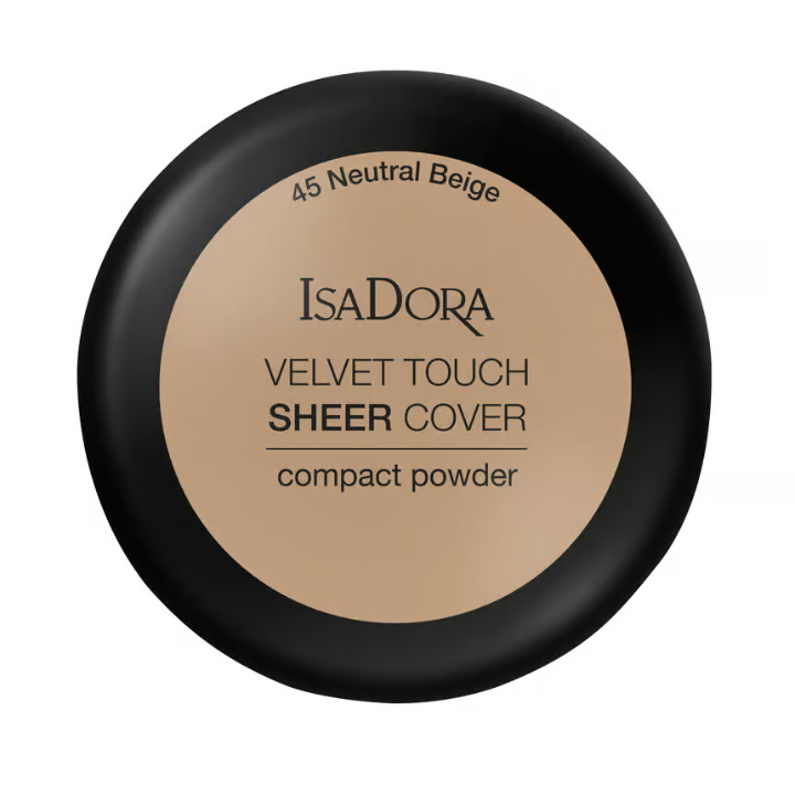 IsaDora Velvet Touch Sheer Cover Compact Powder 45 Neutr